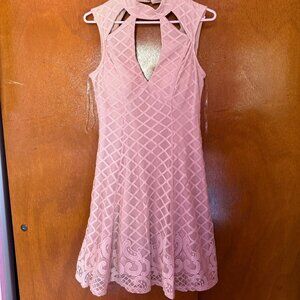 Trixxi embroidered pink dress